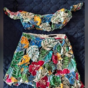 forever 21 floral 2 piece set